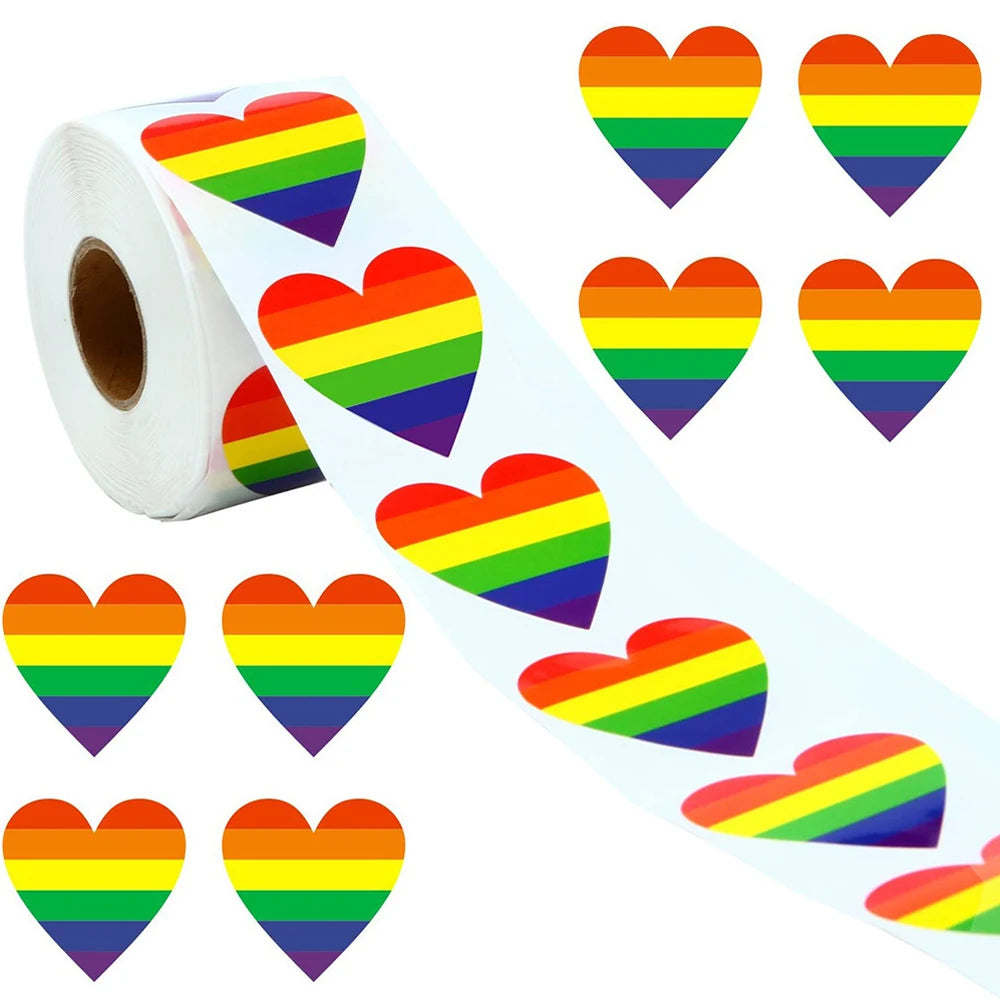 Pride / Love, Heart Stickers