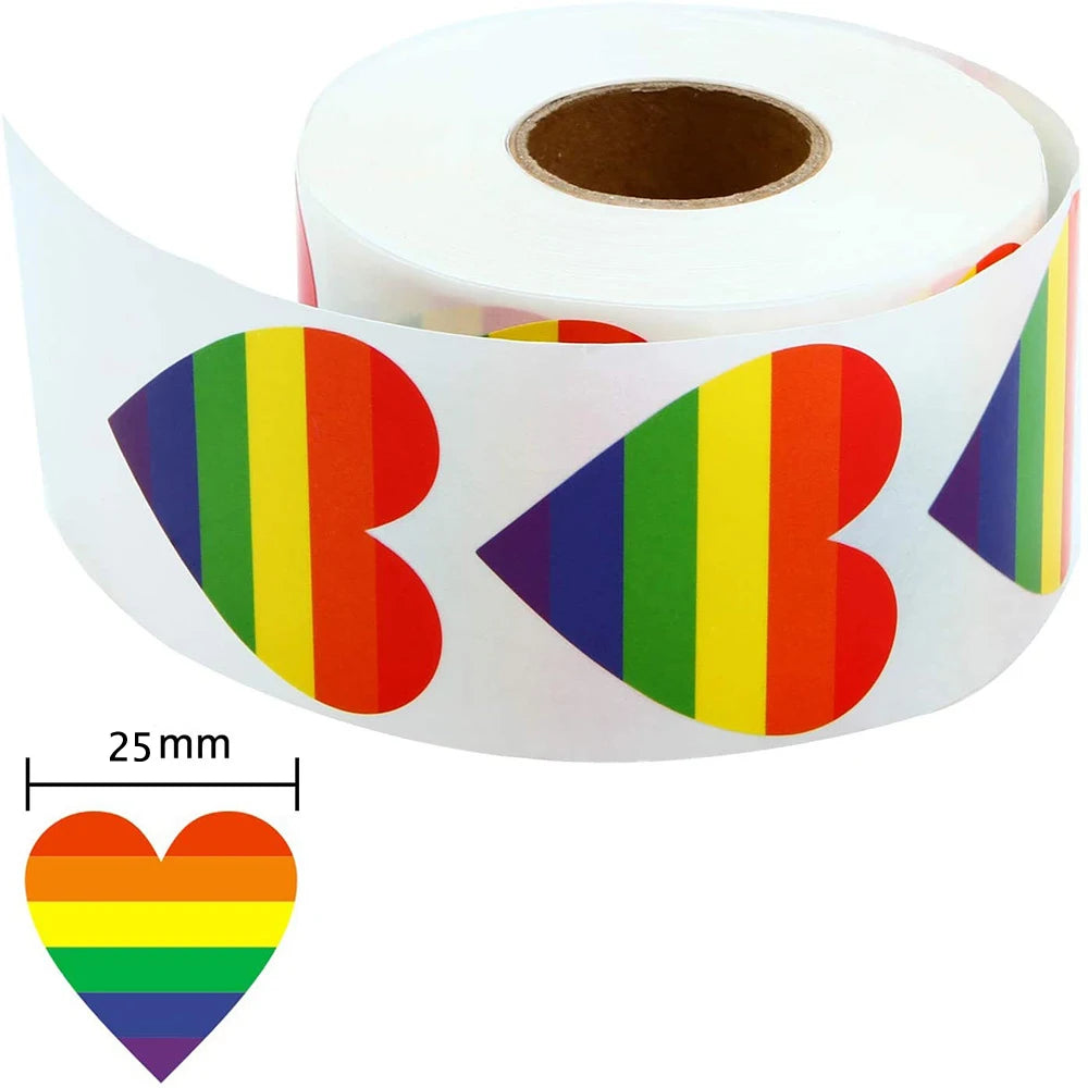 Pride / Love, Heart Stickers